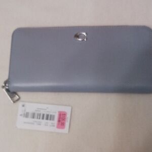 Coach Gray Zip Around Wallet